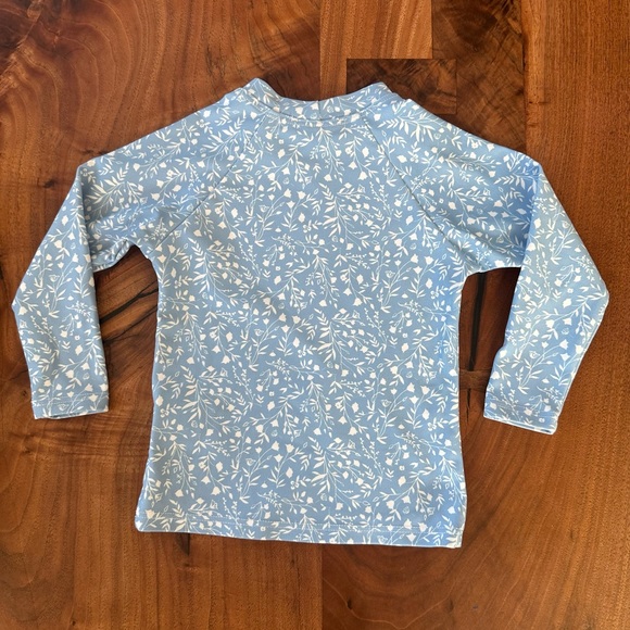 Minnow Swim - Blue Floral Rashguard - Size 1 - Picture 3 of 3
